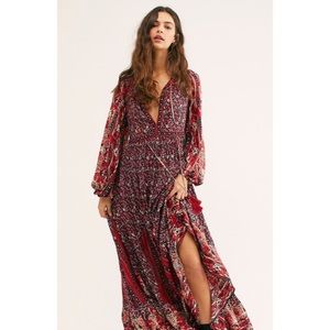Free People Happy Feelings Midi Dress Night Combo